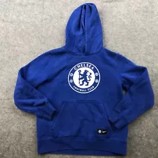 Chelsea Football Club Hoodie Boys Medium Blue Logo Spell Out Soccer