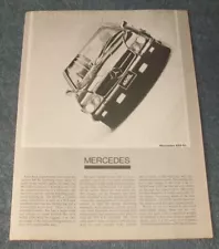 1974 Mercedes-Benz 450 SL Vintage Info Article 450SL