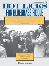 Hot Licks for Bluegrass Fiddle Instructional Violin Book and Audio NEW 014015429