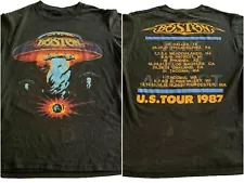 VINTAGE BOSTON ROCK BAND CONCERT TOUR SHIRT 1987 T-SHIRT LIMITED