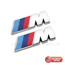 2x BMW M Series Fender SPort Nameplate Emblem Badge CarABS Mini Sport Chrome (For: BMW M135i)