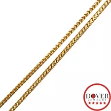 Italian 14K Yellow Gold 15.75" Curb Box Chain Necklace NR