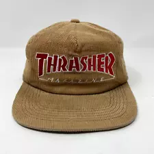 VINTAGE RARE Corduroy Thrasher Magazine SnapBack Hat Embroidered Logo Y2K