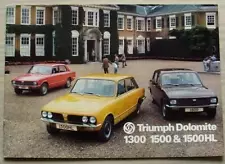 TRIUMPH DOLOMITE 1300 1500 1500HL Car Sales Brochure For 1977 #3250 11/76