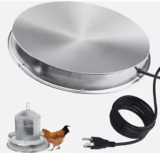 Chicken Water Heater 15 inch Drinker, 125W Poultry Waterer