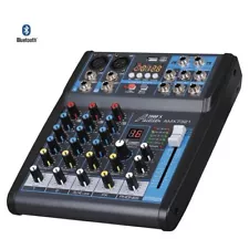 Audio2000'S A7321 4-Ch Audio Mixer w/USB Interface, Bluetooth, Sound Effect-MR