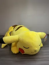 Pokemon 18" Sleeping Pikachu Soft Pillow Buddy with Tags Plush