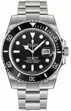 Rolex New Oyster Perpetual Submariner Date Black Dial Luxury Mens Watch For Sale