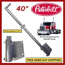 Pro Trucker 40” Tall CB Antenna Aluminum Mounting Bracket For Peterbilt Trucks