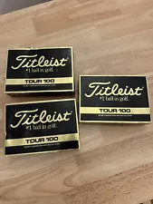 Vintage & Rare- New in Boxes- Titliest Tour Balata 100 golf balls 36 Balls Total