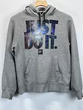 Vintage Nike Galaxy Hoodie Sweatshirt Sz S READ Grey