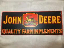 VTG JOHN DEERE SIGN FARM TRACTOR MACHINE EQUIPMENT AGRICULTURE NEW OLD STOCK MET