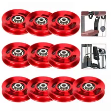 4-12X 88MM Universal Bearing Pulley Wheel Cable Gym Fitness Equipment Aluminum#