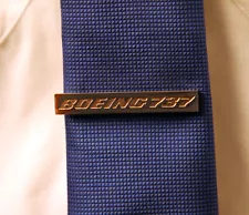 Tiebar BOEING 737 GOLD Pilots Crew metal tie clip clasp clamp tie bar