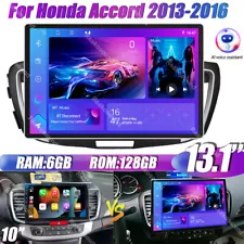 6+128GB 13.1" For Honda Accord 2013-2016 Android Car Stereo CarPlay Radio 4G DSP (For: 2013 Honda Accord)