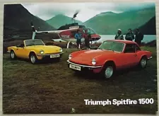 TRIUMPH SPITFIRE 1500 Sports Car Sales Brochure Jan 1980 #3254/E