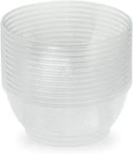 40 Small Clear Multi-use Plastic Mini Dessert Appetizer Party Bowls