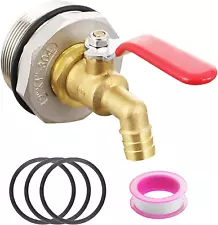 Drum Faucet Barrel Spigot,2"Brass Barrel Faucet with EPDM Gasket for 55 Gallon D