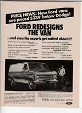 Original 1975 Ford Econoline Van Magazine Ad