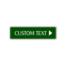 Custom Street Sign Custom Text With Right Arrow Personalized Aluminum Metal Sign