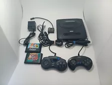 SEGA Genesis Console Black With Games, Controllers, and Cords Tested Working