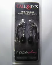 Nipple Jewelry SALE Calexotics 2 "Onyx" non-piercing nipple jewelry