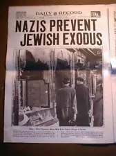 Coverage of THE HOLOCAUST in 15 WW II reprint Newspaper Headlines KRYSTALLNACHT