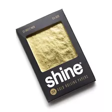 NEW Shine 12 Sheet Pack 24K Karat Gold Rolling Paper Papers Package + QUICK SHIP