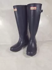 Hunter Original Tall Rain Boots for Women Size US 6/EURO 37 - Navy Blue Matte