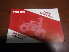 Honda Factory Owners Manual 1985 TRX125