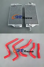 Aluminum Radiator+HOSES RED For Honda CR125 CR125R CR 125 2002 2003