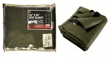 4lb Wool Blanket OD Green Army Style Military Emergency Survival Camping Floor