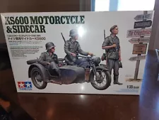 NEW SEALED Tamiya 1/35 German KS600 Motorcycle & Sidecar Model Kit TAM35384