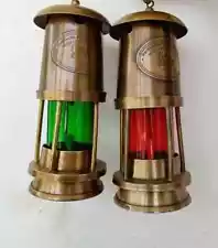 Brasss Lamp Set Of 2 Lamp Solid Brass Lamp Minor Oil Lamp Antique Nautical