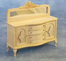 Bare Wood Buffet Side Table 12th Scale for Dolls House -Can be Painted / Stained