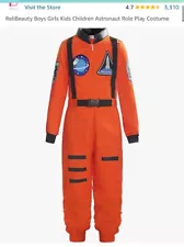 Unisex Dress Up America Astronaut Costume NASA Orange Spacesuit SIZE T4/100