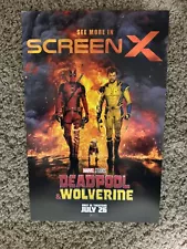 2024 Marvel Deadpool And Wolverine Movie Poster 11X17 Screen X Reynolds Jackman