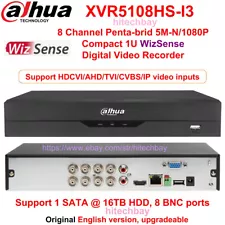 Dahua XVR5108HS-I3 8CH AI Penta-brid 5MP DVR H.265+ SMD+ HDCVI/AHD/TVI/CVBS/IP