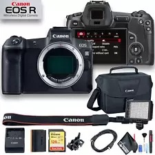 Canon EOS R Mirrorless Digital Camera (3075C002) W/Bag, 128 GB Memory Card, LED