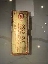 Vintage Colt Gold Cup National Match Mark IV Series 70 Box