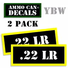 22 LR Ammo Label Decals Box Stickers decals - 2 Pack BLYW