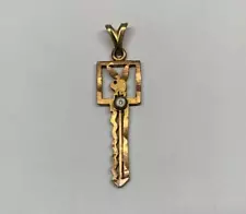 Vintage 1970s Playboy Bunny Key Pendant Charm