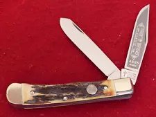 Boker Germany Tree Brand Classic mint 2 Blade Stag Trapper 4525 Knife