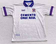 Cruz Azul Jersey Mens Extra Large White Polo Shirt Vintage Y2K