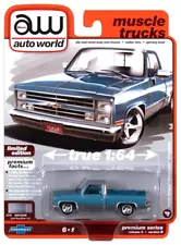 Auto World 1:64 Muscle Truck 1985 Chevy Silverado Fleetside Series Premium.