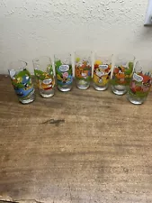 Vintage McDonalds peanuts camp snoopy glasses set of 7