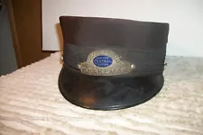 Rare Antique New York Central System Railroad Conductor Brakeman Hat and Badge