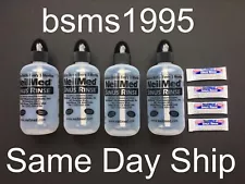 ** SALE ** LOT OF 4 NEILMED SINUS RINSE EMPTY BOTTLES 8 OZ + 4 PACKETS EXP 6/27