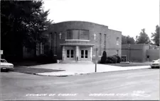 Real Photo Postcard Church of Christ in Webster, Iowa