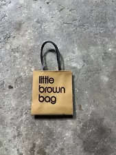 Bloomingdale's 'Little Brown Bag' Reuseable Tote Thick Vinyl Brown Handles 9”